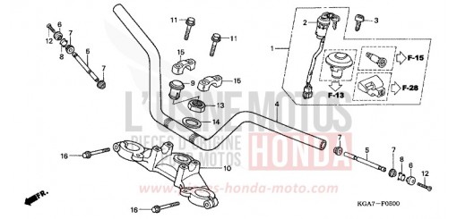 TUBO MANUBRIO/PONTE SUPERIORE CG125ES4 di 2004